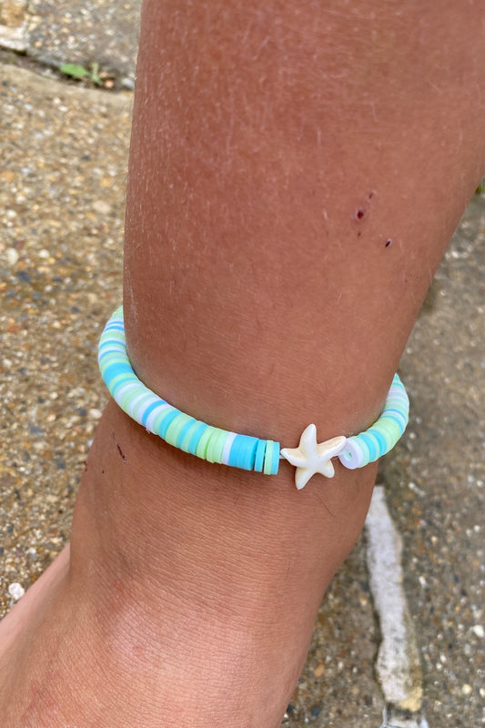 Starfish Aqua Mix Anklet