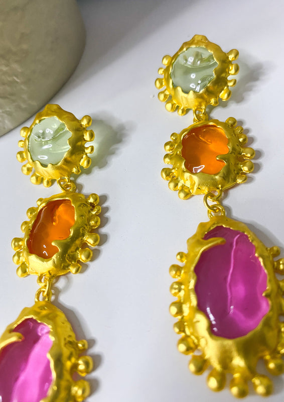 Molton Jewelled Drop Earrings