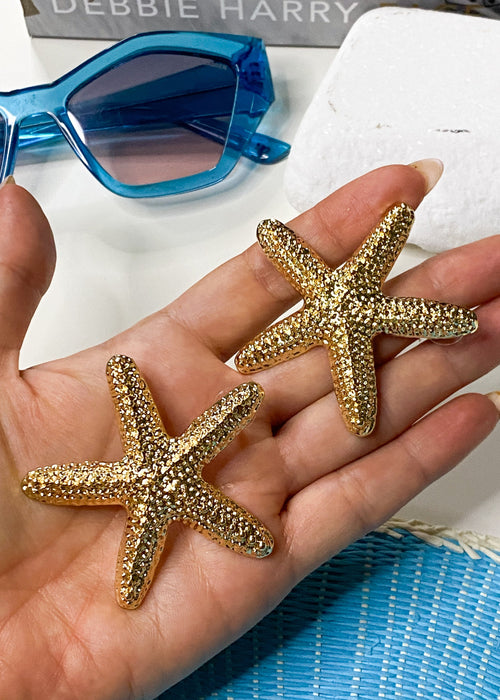 Gold Starfish Earrings