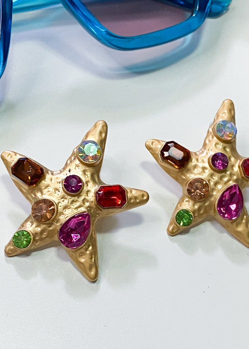 Jewelled Starfish Earrings