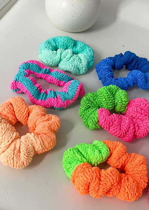 Two Tone Crinkle Scrunchies