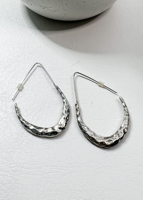 Molton Abstract Silver Hoops