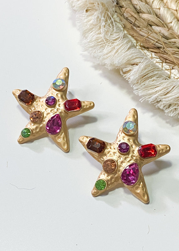 Jewelled Starfish Earrings