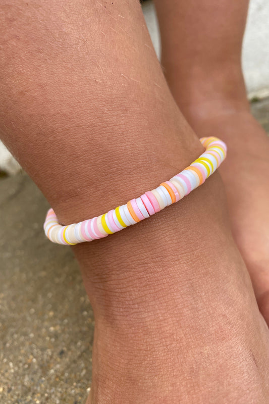 Pinky Coral Beaded Anklet