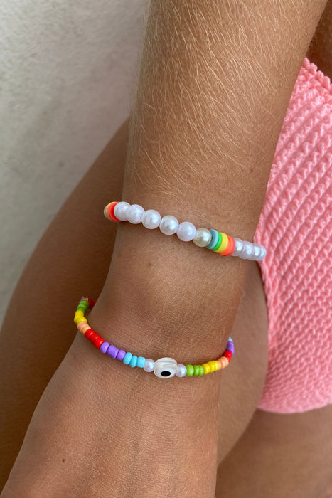 Rainbow Beaded Beachy Bracelets