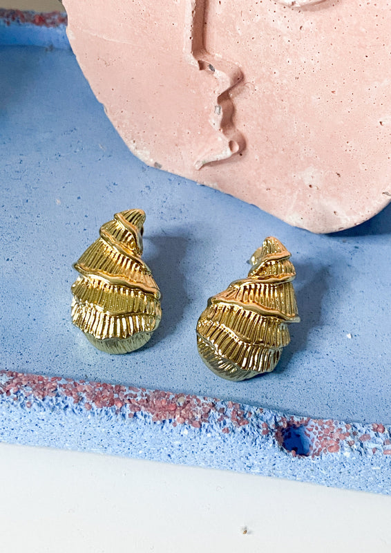 Gold Shell Studs