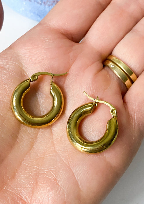 Gold Chunky Hoops