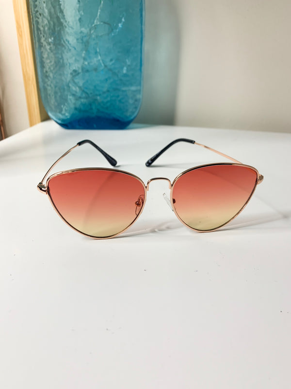 Cats Eye Sunglasses Sunset Orange