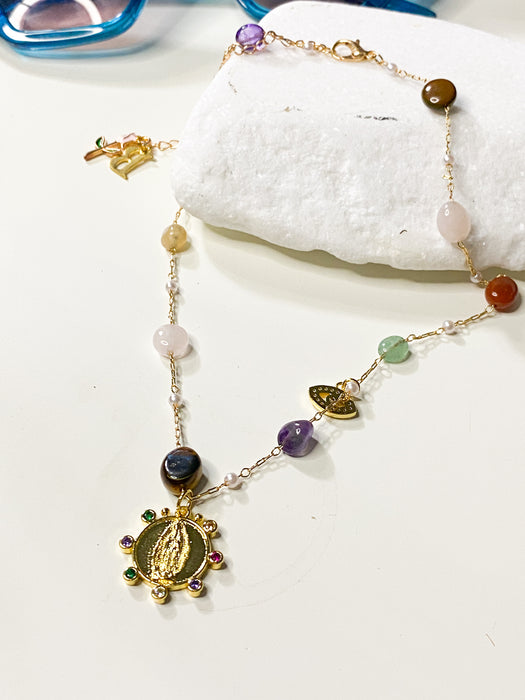 Colourful Stone Icon Necklace