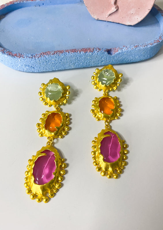 Molton Jewelled Drop Earrings