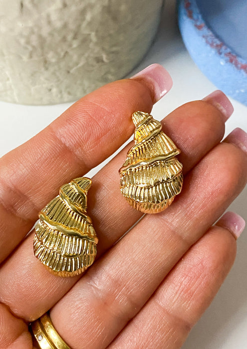 Gold Shell Studs