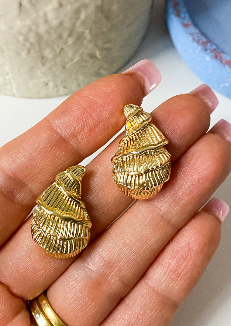 Gold Shell Studs