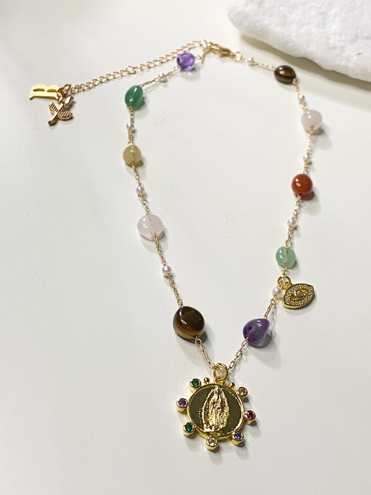 Colourful Stone Icon Necklace