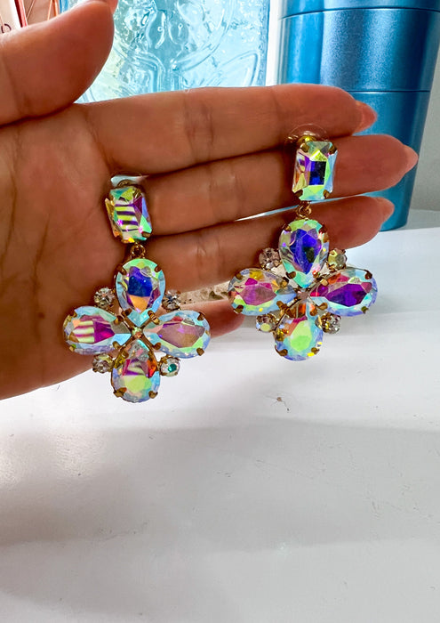 Candy Aurora Borealis Crystal Drop Earrings