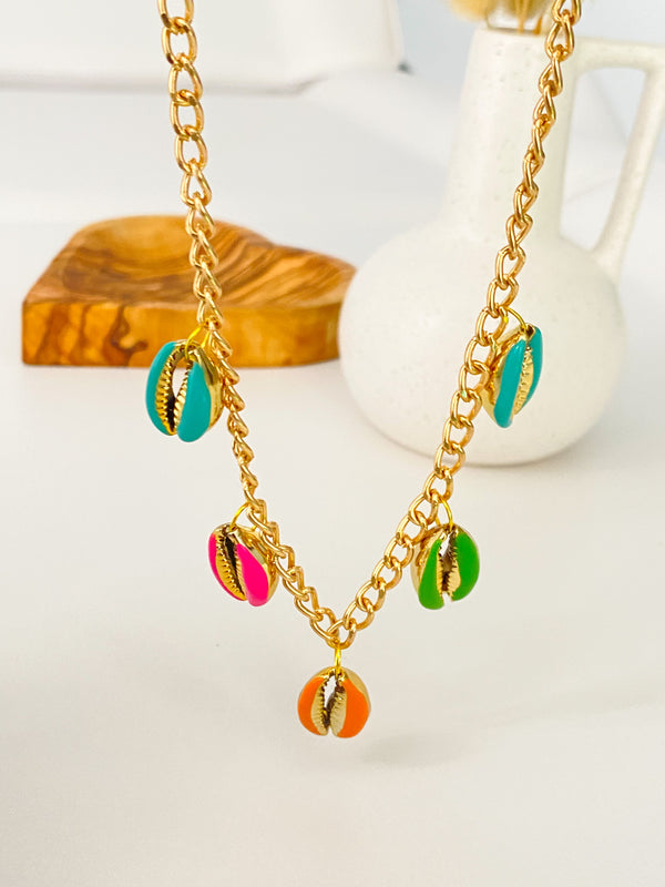 Colourful Conch Shells Necklace