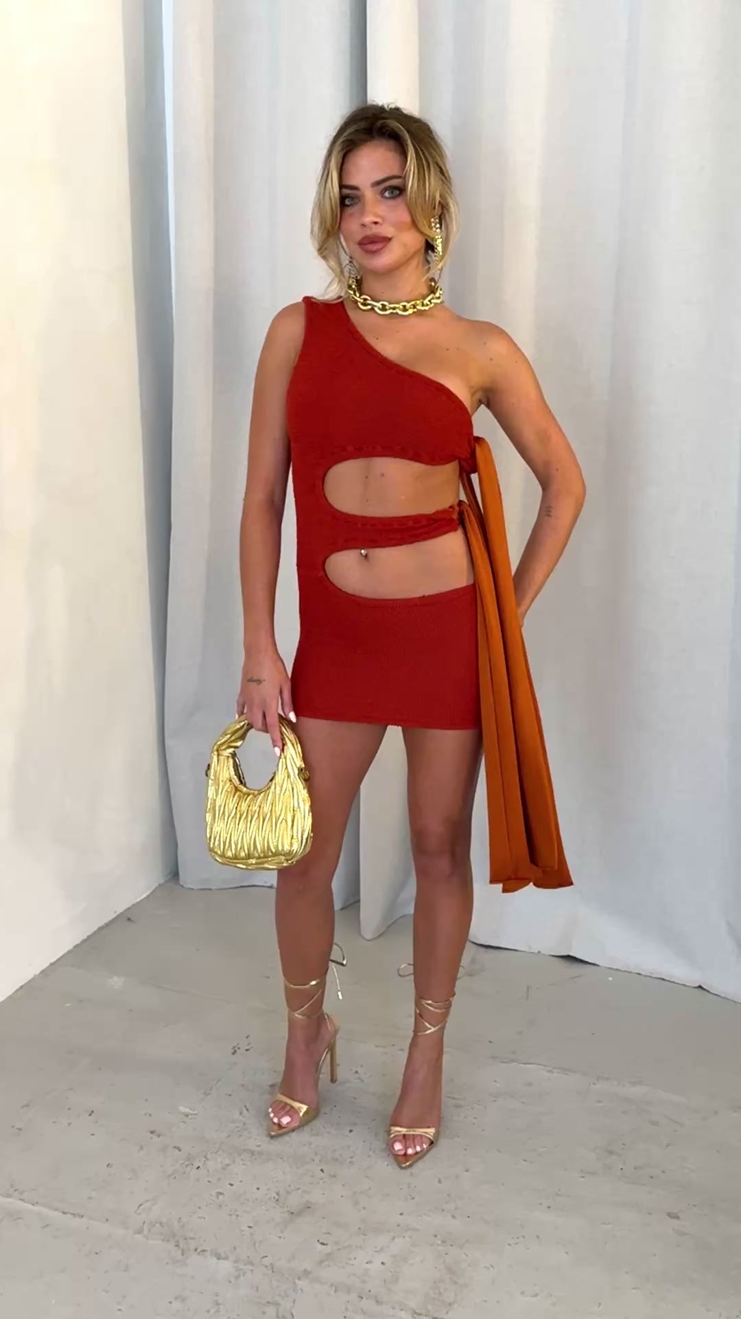 The Asymmetric Long Ties Dress