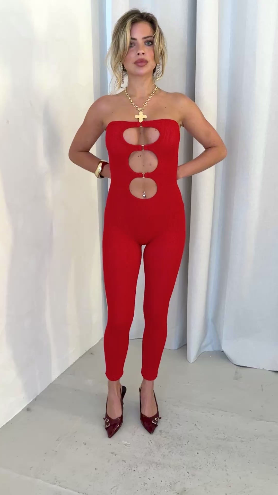 The Strapless Cut Out Jumpsuit