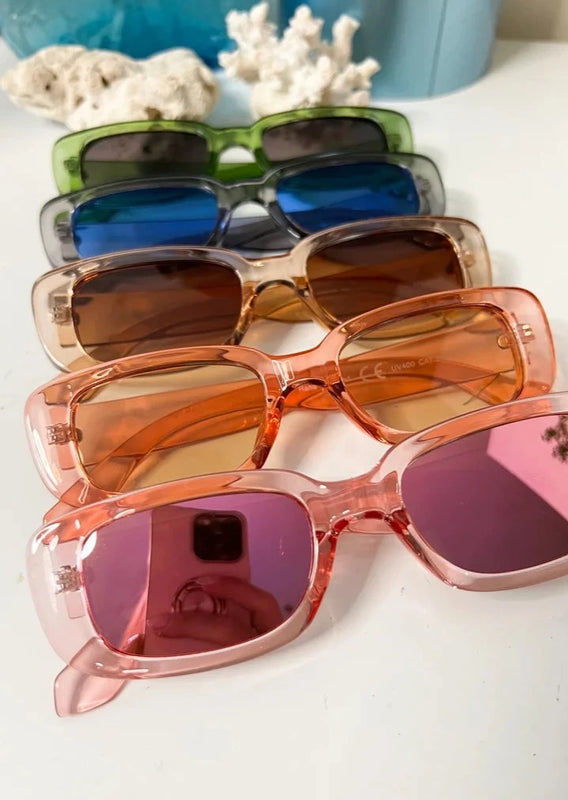 Translucent Rectangle Sunglasses