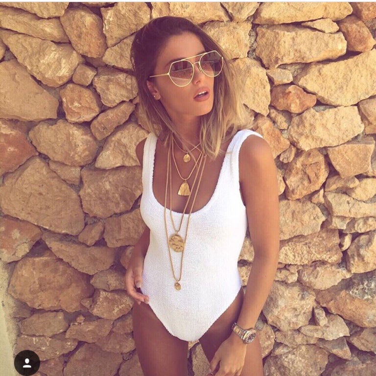 White Crinkle Classic Onepiece