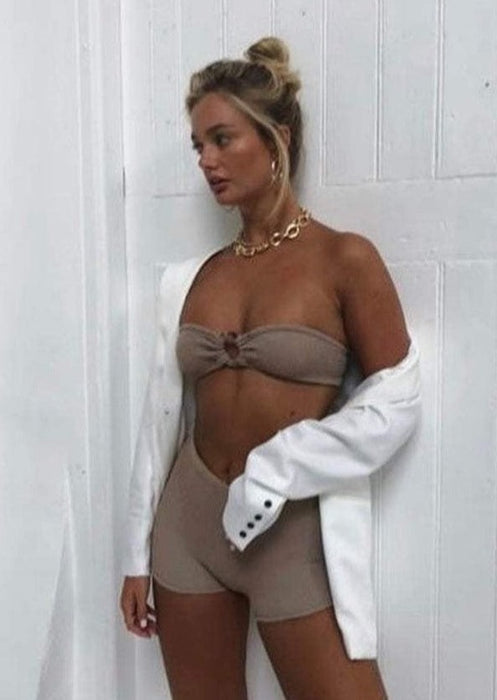 Nude Ring Bandeau Co-Ord