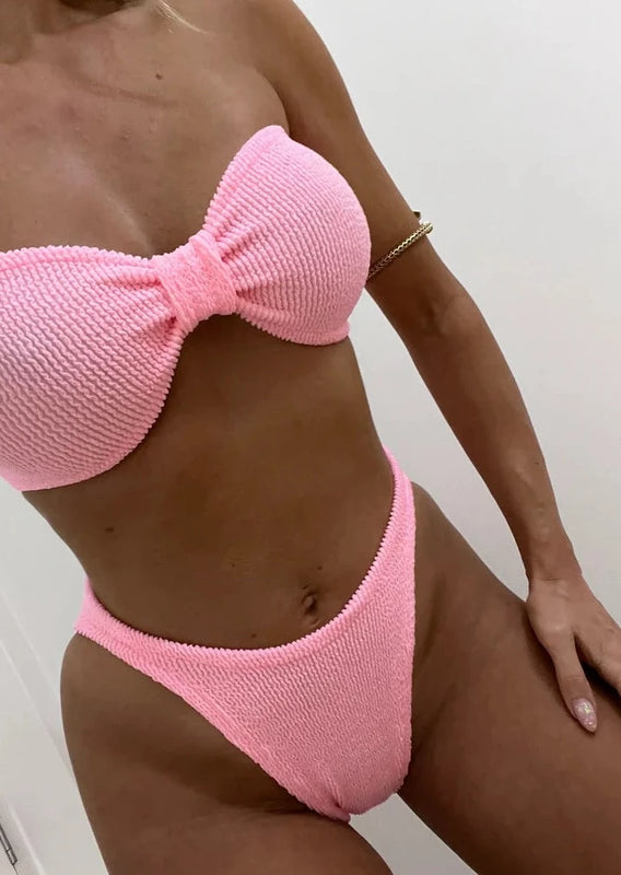 Bubblegum Pink Crinkle Sweetie Bikini