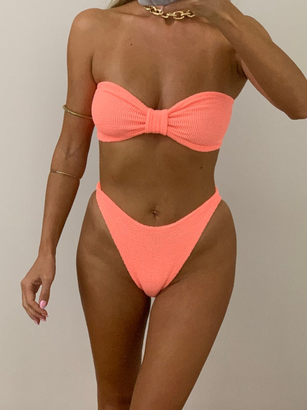 Peach Crinkle Sweetie Bikini