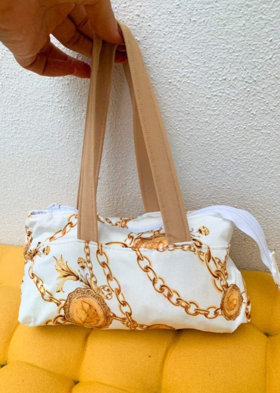 Baroque Print Mini Bowling Tote