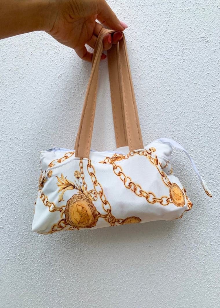 Baroque Print Mini Bowling Tote